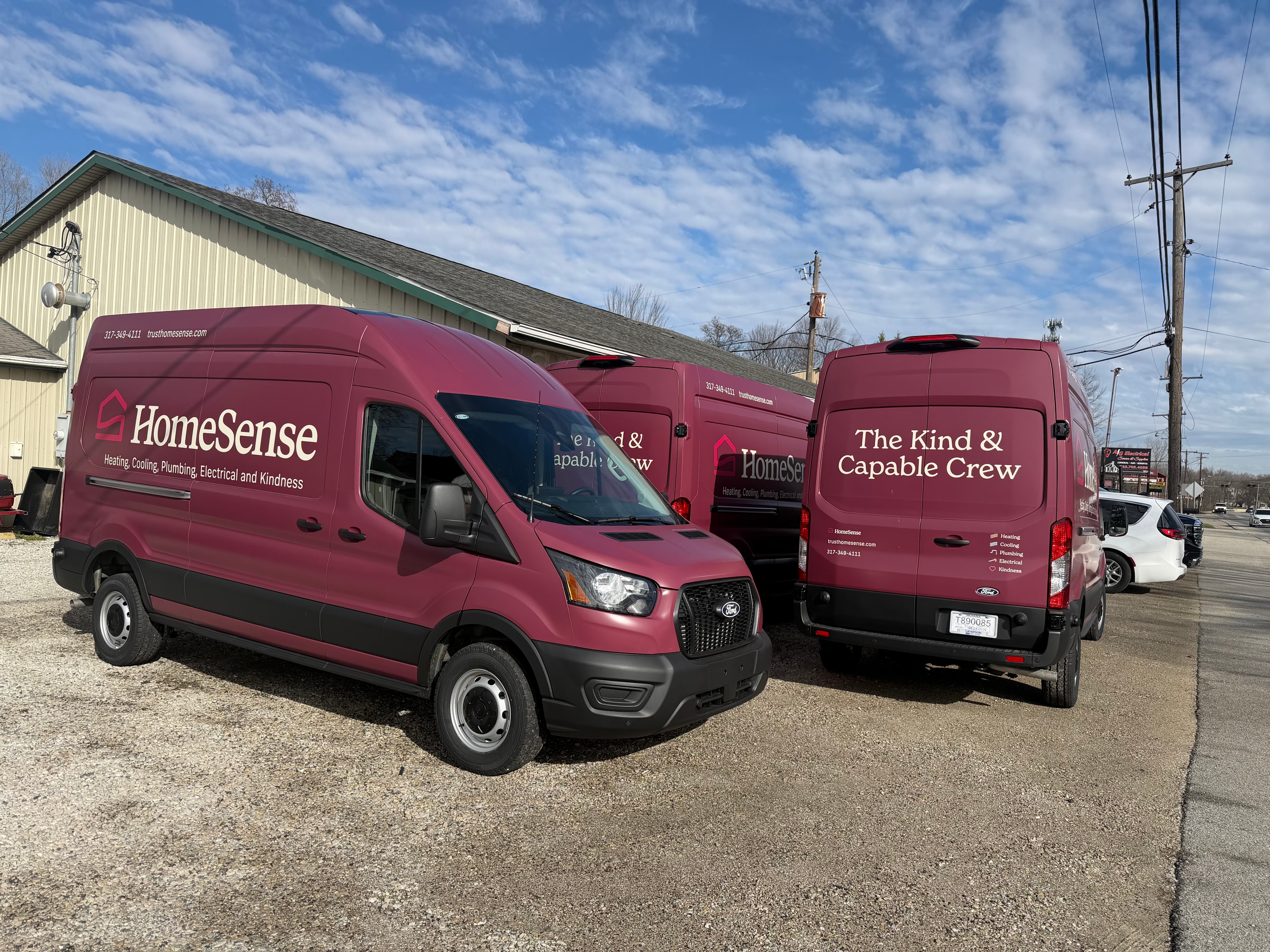 Honesense fleet rebrand - 3 of 20 vans